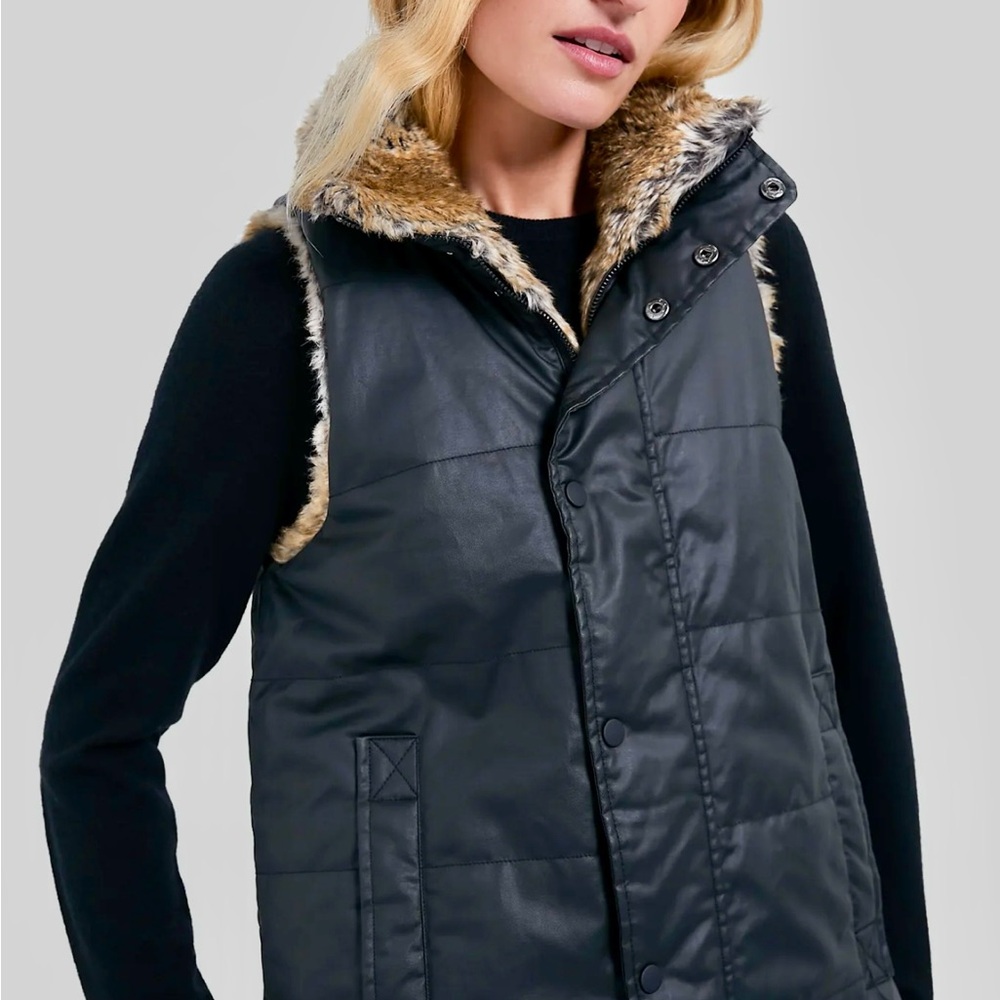 Tuckernuck Emilia Wax Faux Fur Reversible Vest